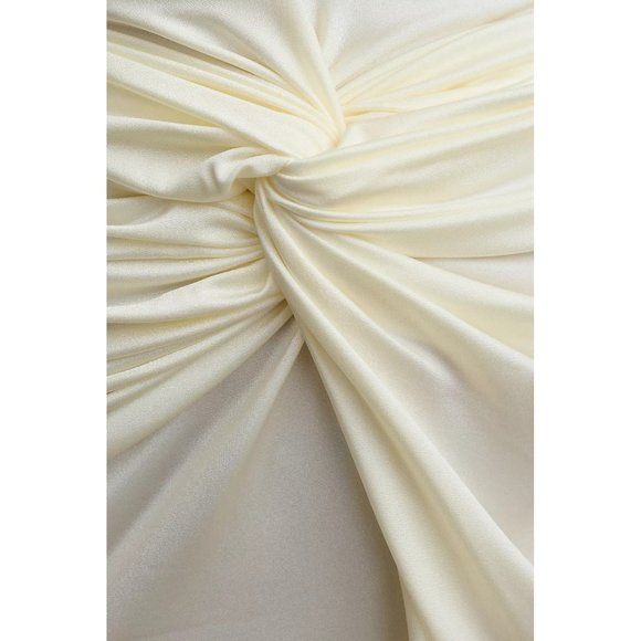 Baobab Mia Plunge V-Neck Gathered Midi Sheath Dress, NWT Ivory - Picture 5 of 16